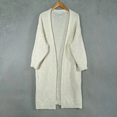 Urban Outfitters Duster Cardigan Women Large Cream Chunky Boho Long sweater - Image 1 of 4