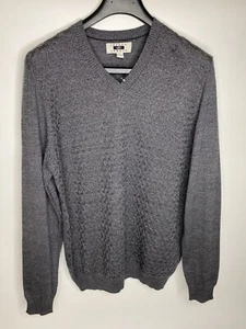 Suéter Pullover Para Hombre Joseph Abboud Lana Merino Cuello en V •Talla L *NUEVO SIN ETIQUETAS - Imagen 1 de 9
