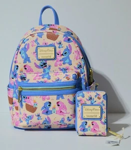 Juego de mochila y billetera Stitch And Angel Loungefly Lilo & Stitch de los parques de Disney - Imagen 1 de 8