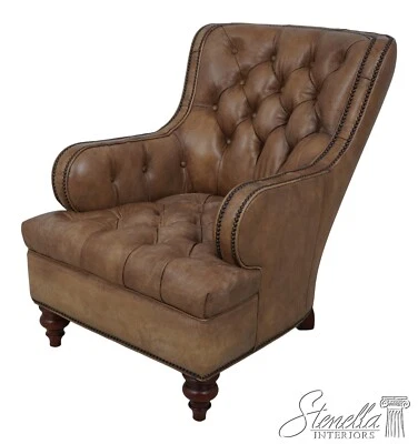 L60636EC: MAITLAND SMITH Tufted Leather no.1134 Piper Chair ~ NEW - Image 1 of 4