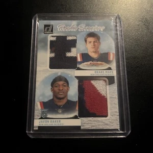 2024 Panini Donruss Rookie Swatches Drake Maye And Javon Baker - Picture 1 of 2