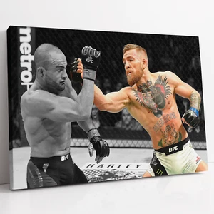 CONOR McGREGOR Eddie Álvarez UFC 205 MMA | Lienzo Impresión Arte de Pared Foto Imagen - Imagen 1 de 10