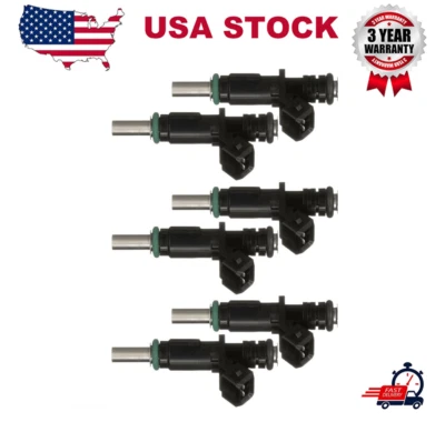 Inyector de combustible 6 piezas FJ748 para BMW 323I 2,5 L L L6 2006-2009 525I 2,5 L L L6 2006 2007 Foto 1 de 4