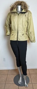 Traje de esquí Nils para mujer 10P traje de nieve de una pieza babero de nieve piel de mapache vintage tostado - Imagen 1 de 9