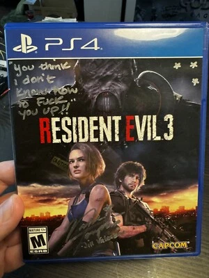 Signed Jill Valentine Resident evil 3 Remake Nicole Tompkins Signed PS4 Game JSA - Image 1 of 4