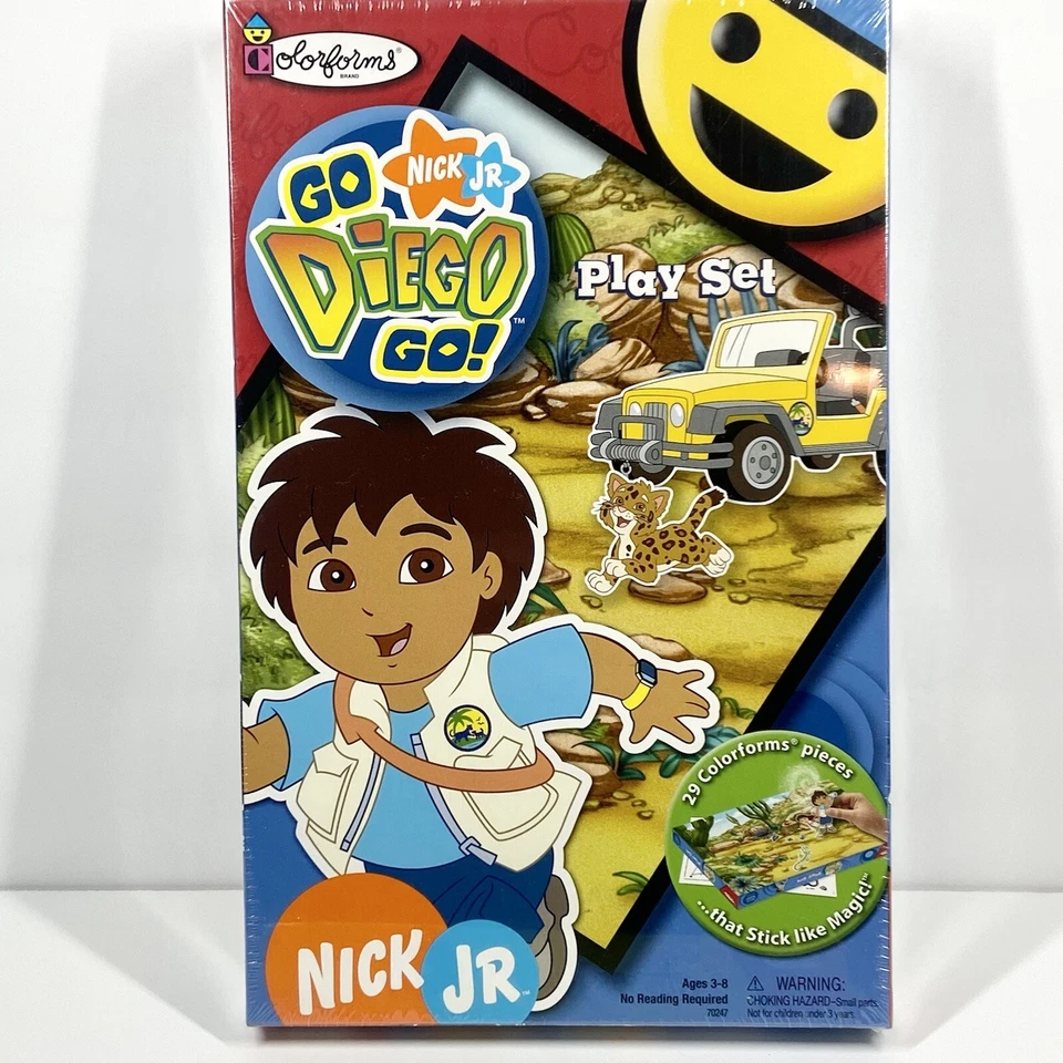 New/Sealed 2006 Go Diego Go Colorforms Playset 29 Piece Nick Jr - Image 1 of 1