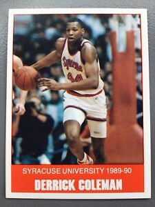 1989-90 Syracuse Orange DERRICK COLEMAN #1 RC Rookie New Jersey Nets