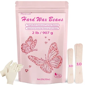 Hard Wax Beads Includes 20 Sticks, 2Lb Wax Beads for Hair Removal and Sensitive - Picture 1 of 12