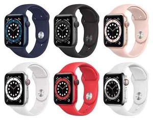 Apple Watch Serice 6 44MM Black Aluminum with Dark Blue Band (GPS) H034 - Photo 1 sur 8