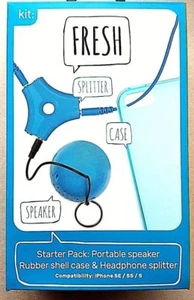 iPhone SE/5S/5 Lautsprecher/Hülle/Splitter Blau Kitsound Fresh Starter Pack - Bild 1 von 1