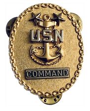 USN. Vintage US Navy Command Badge. Pin. Medal. Gold. V-21-N.