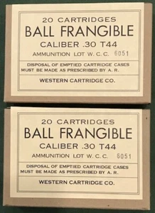 WESTERN (WCC) T44 BALL FRANGIBLE CAL. .30 WWII NEW REPLICA 20 ROUND AMMO BOXES - Picture 1 of 10