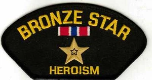 Bronze Star Heroism HC Black Hat Patch - Picture 1 of 1