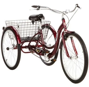 Adult Tricycle Trike Women Men 1 Speed 3 Three Wheel Bike Schwinn 26 Bicycle New - Picture 1 of 6