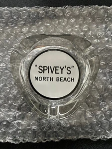 Triangle Glass Ashtray Spivey's North Beach - Picture 1 of 4
