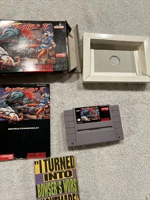 Street Fighter II 2 Turbo (Nintendo SNES, 1993) Complete CIB UNTESTED - Image 1 of 4