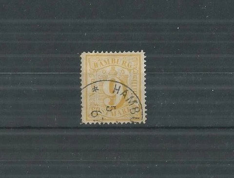 HAMBURG-GERMANY 1864-67 9Sch USED AND SIGNED Cover