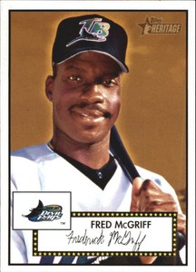 2001 Topps Heritage Tampa Bay Devil Rays Baseball Card #131 Fred McGriff