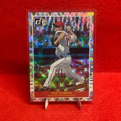 Destaques de beisebol Panini Donruss 2019 / Max Scherzer #H5 Diamond Prizm /999 - Imagem 1 de 2