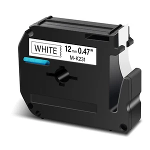 Band Etikett M-K231 MK231 M231 schwarz auf weiß für Brother P-touch PT-100 PT-65 - Bild 1 von 11