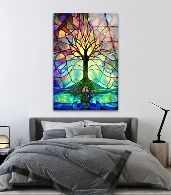 Stained Tree of Life Glass Wall Art - Image 1 of 4