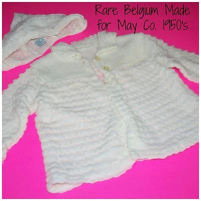 Suéter y gorro de colección raro "Hecho en Bélgica" Expressly for the May Co. 18 meses Foto 1 de 4