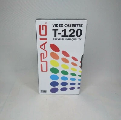 Cinta VHS en blanco premium de casete de video Craig T-120 de alta calidad Foto 1 de 4