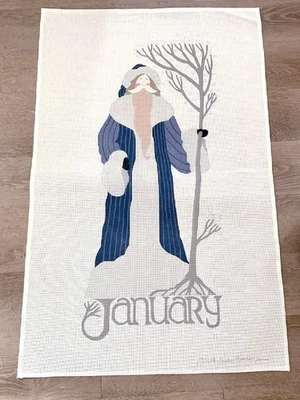 Curtis Boehringer Hand Painted Needlepoint Canvas "Santa-Wizard? January" signed - Image 1 of 4