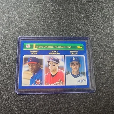 2003 Topps - League Leaders Sammy Sosa, Lance Berkman, Shawn Green #345 - Image 1 of 2
