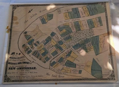 Antique New York Map of the Original Grants of Village Lots 1857 - Image 1 of 3