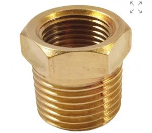 Forney 75536 Brass Reducing Bushing 3/8” FNPT x 1/2” MNPT Lot of 2 NOS - Picture 1 of 4