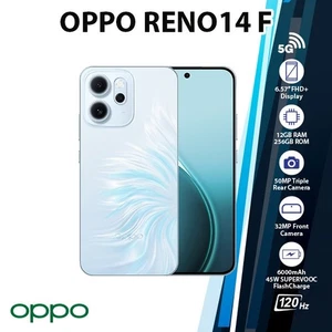 OPPO Reno 14 F 5G Android Mobile Phone (BLUE/12GB+256GB/Dual SIM/Unlocked/NEW) - Picture 1 of 6