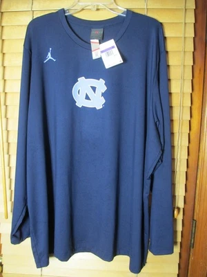 UNC Tar Heels Nike Dri-Fit Jordan Jumpman Men's 3XL Navy Blue Long Sleeve Shirt - Image 1 of 4
