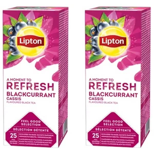 2 LIPTON REFRESH BLACKCURRANT Flavor Black Tea Boxen (50 Portionen) - Bild 1 von 1