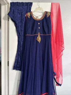 Vestido indio paquistaní anarkali ropa de fiesta sari Foto 1 de 4