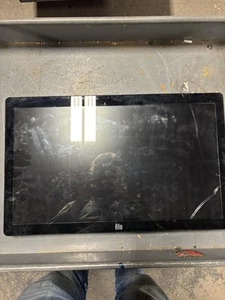 CRACKED ELO E351806 (ET2402L-2UWA-0-BL-G) 24" Wide Screen Touch Monitor USED - Picture 1 of 4