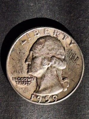 ⭐️1959 D WASHINGTON!⭐️SILVER  GEM BU+⭐️ ⭐️TONNED!!  - Image 1 of 2