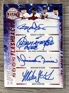 2024 Leaf A Bronx Legacy Clemens Hernandez Rivera Stanton Quad AUTO #2/5 - Foto 1 di 2