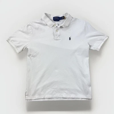 Polo Ralph Lauren Boys L 14-16 White Classic Fit Polo Shirt Navy Pony Logo - Image 1 of 4
