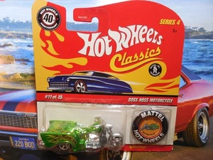 Hot Wheels Classics #11 Boss Hoss Motorcycle Green w/Button 2007 HARLEY DAVIDSON - Picture 1 of 3