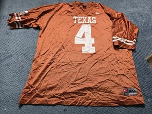 Vintage Team Nike Texas Longhorns #4 Orange Football Jersey Sz 4xl - Picture 1 of 5