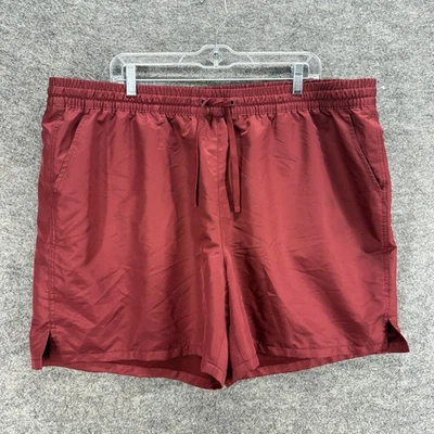 Pantalones Cortos Tek Gear Hombres 2XL Rojo Tiro Alto Cordón Forrado Bolsillos Chino Regular Foto 1 de 4