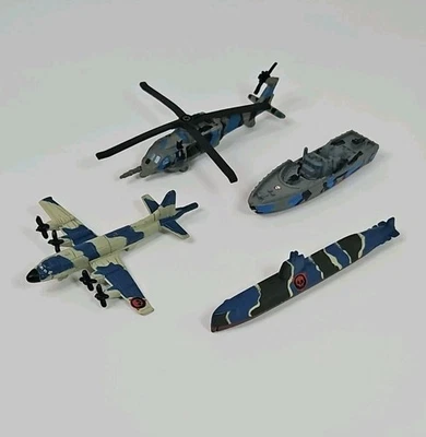 Micro Machines Military Lot Submarine UH 60 Blackhawk P-3 Orion Patrol Boat  - Image 1 of 4