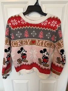 Forever 21 Disney Mickey Holiday Sweater Girls 13/14 - Picture 1 of 1