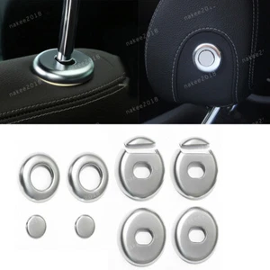 10*Silver ABS Seat Headrest Adjust Button Tim For Mercedes Benz C Class 2015-19 - Picture 1 of 11