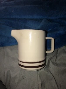 Orbit Stoneware Cream Pitcher Japan Brown Stripes - Picture 1 of 5