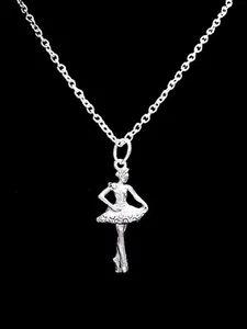 Ballerina Necklace Ballet Dance Gift For Her Charm Jewelry - Picture 1 of 1