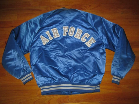 AIR FORCE FALCONS Vtg 80's 90's Chalk Line Jacket Coat Jersey MADE IN USA L EUC Cover