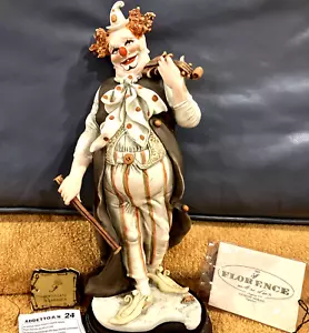 1993 G. Armani Clown Figurine Sculpture 478C HAPPY FIDDLER Private Collection - Picture 1 of 24