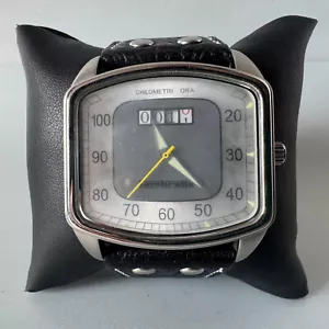 Reloj Pulsera Lambretta Chilometri Ora Cuadrado Acero Inoxidable Plata Cuarzo Reloj y Negro - Imagen 1 de 16